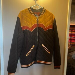 Brown and Yellow Lightweight Jackets & Coats